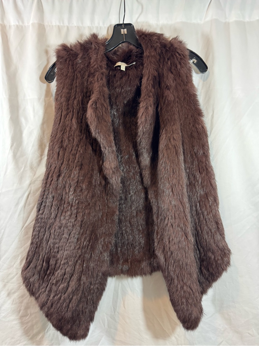 Joie Women's Brown‎ rabbit Fur Vest XS